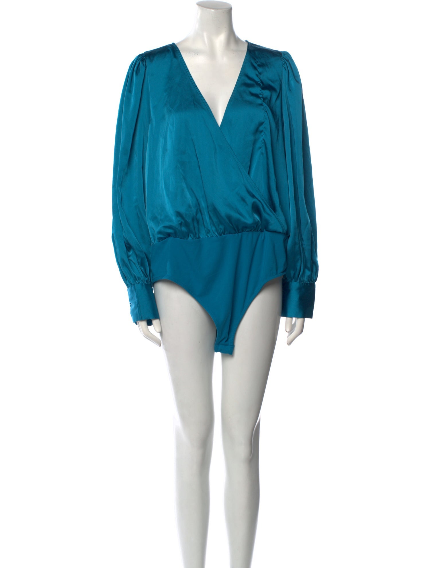 Sergio Hudson V-Neck Long Sleeve Bodysuit