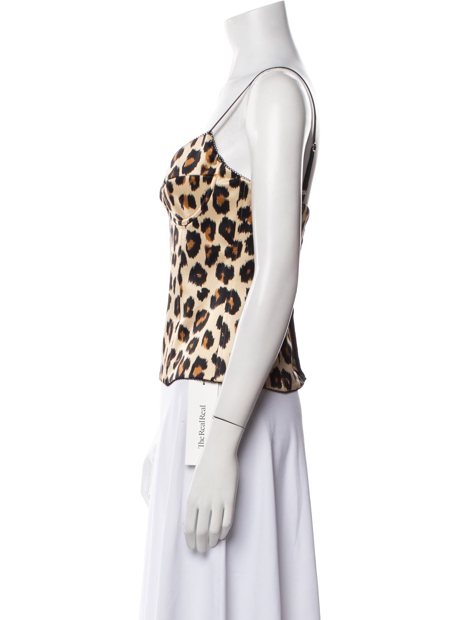 Sergio Hudson Silk Animal Print Top w/ Tags