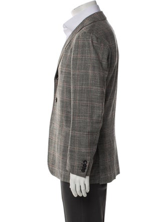 Sartorio Wool Plaid Print Blazer