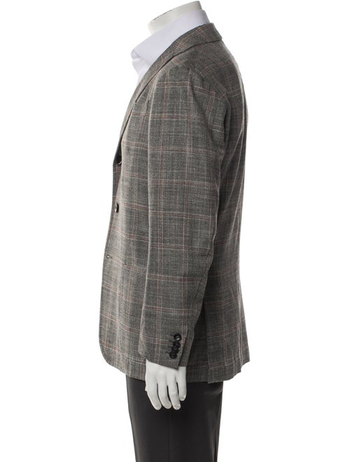 Sartorio Wool Plaid Print Blazer