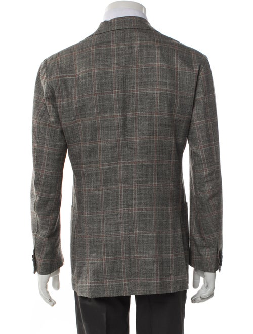 Sartorio Wool Plaid Print Blazer