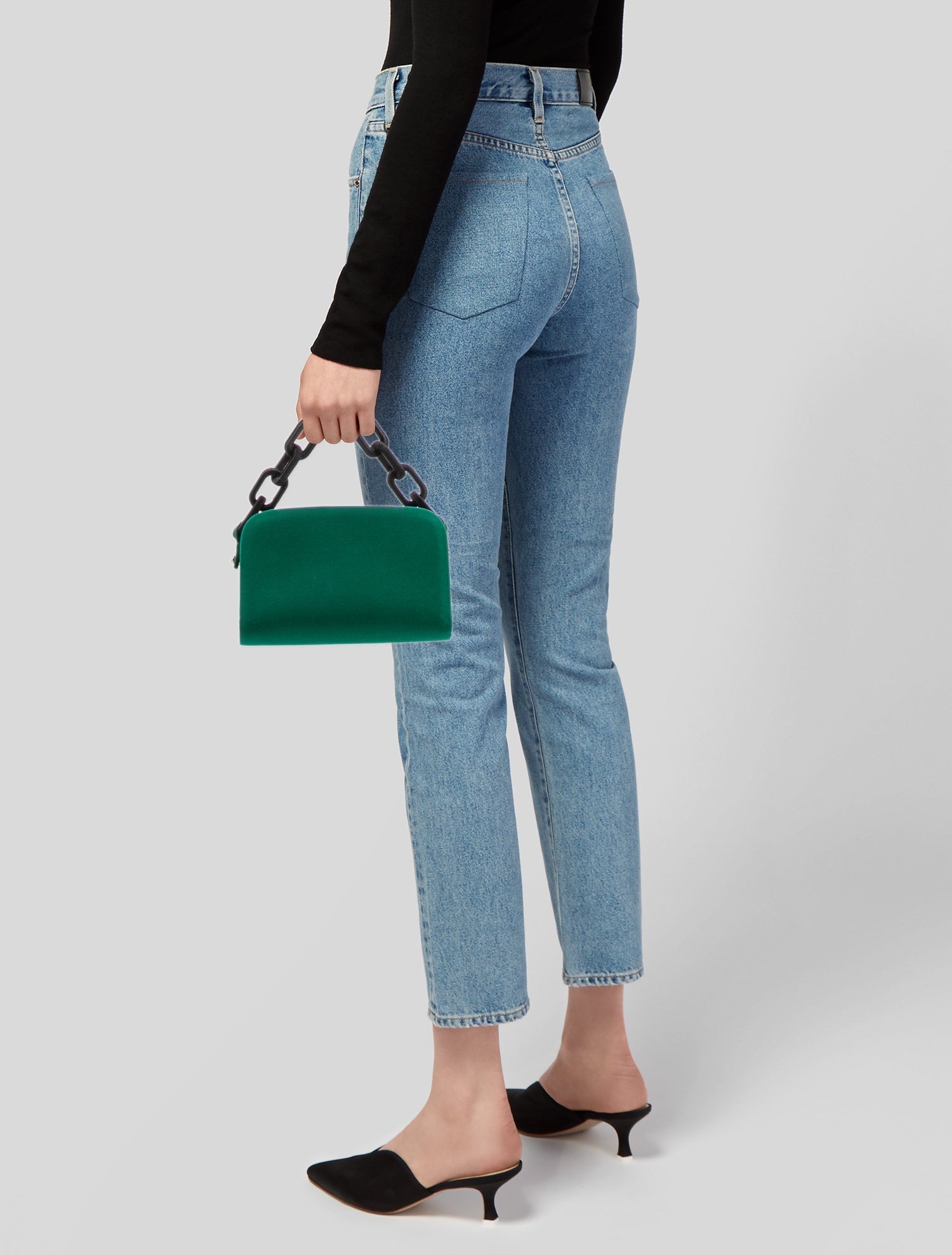 Serena Uziyel Satin Top Handle Bag