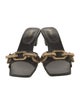 Serena Uziyel Leather Chain-Link Accents Slides