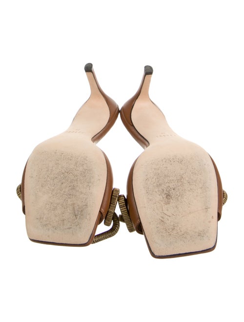 Serena Uziyel Leather Chain-Link Accents Slides