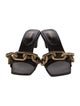 Serena Uziyel Leather Chain-Link Accents Slides