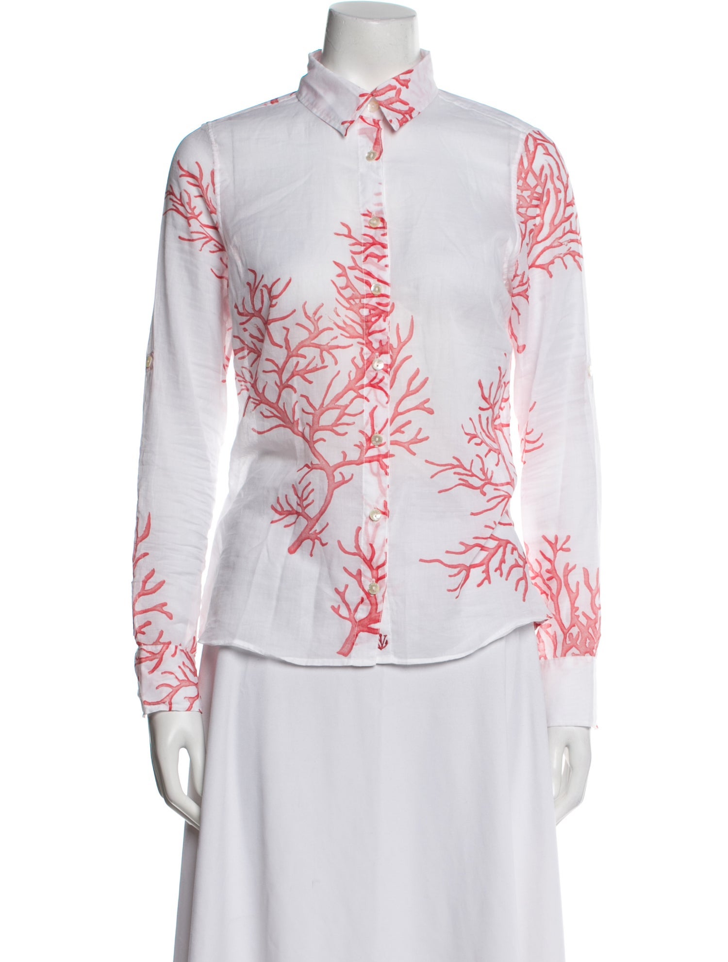 Sophie et Voila Linen Printed Button-Up Top