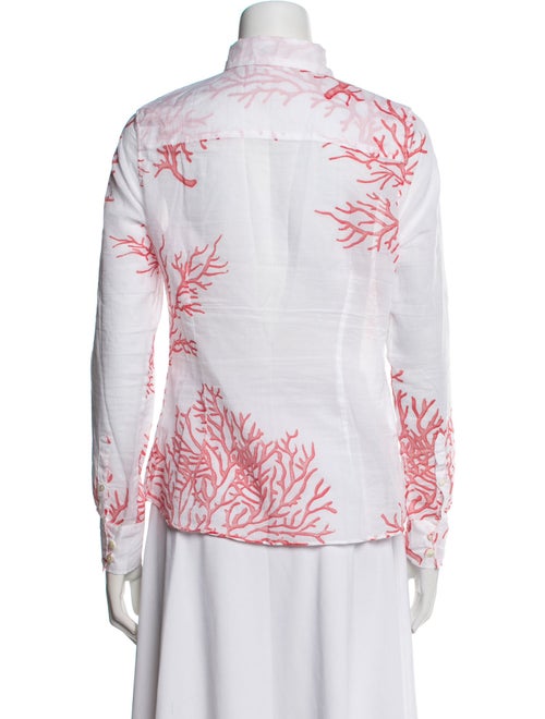 Sophie et Voila Linen Printed Button-Up Top