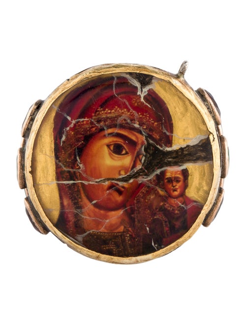 Sevan Biçakci Ruby, Sapphire, Emerald & Diamond Portrait Inlay Signet Ring