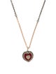 Sevan Biçakci Pearl, Green Sapphire, Diamond & Red Stone Heart Pendant Necklace