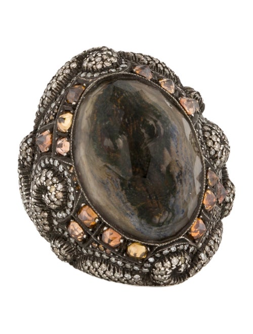 Sevan Biçakci Quartz & Diamond Alligator Motif Ring