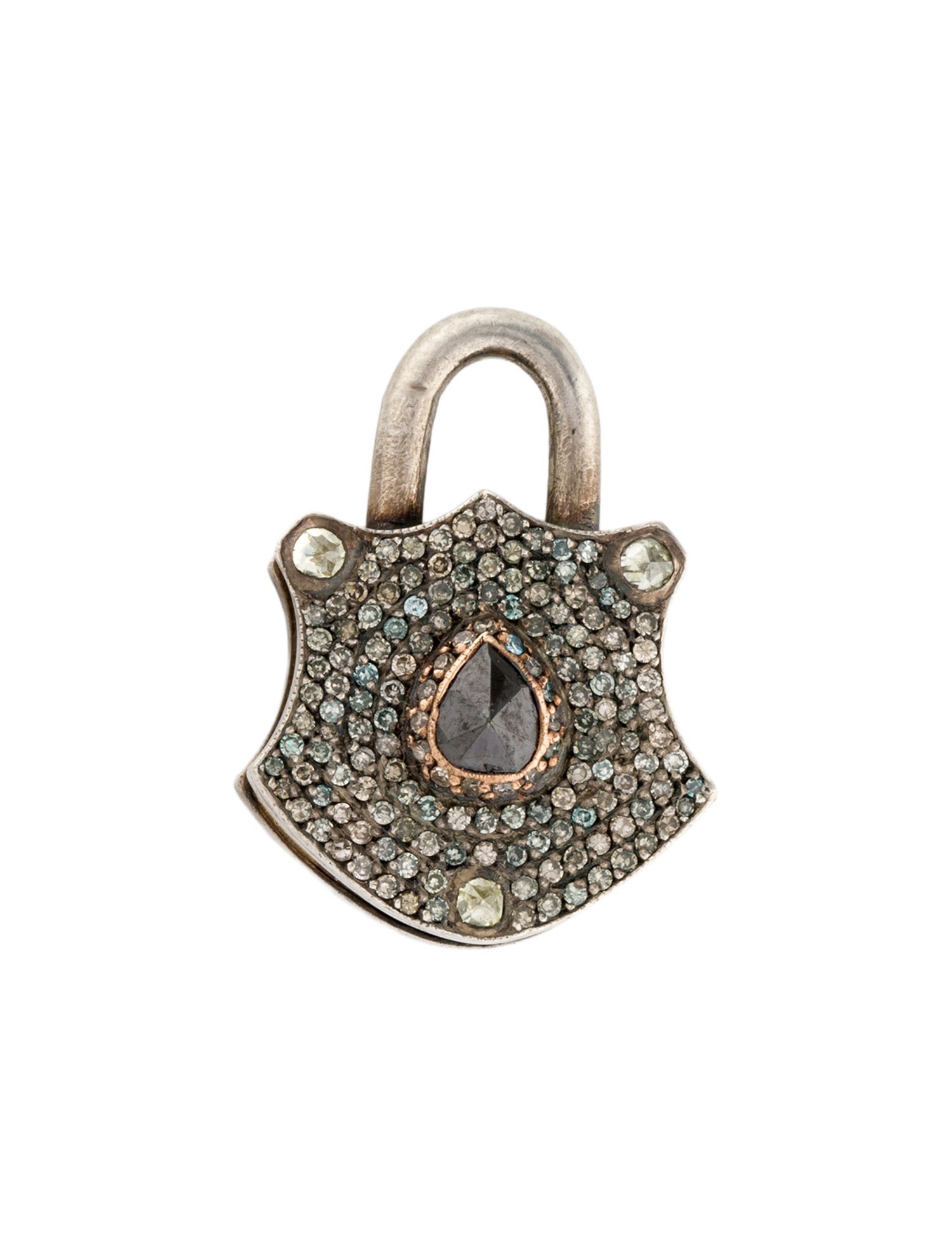 Sevan Biçakci Diamond Shield Padlock Pendant