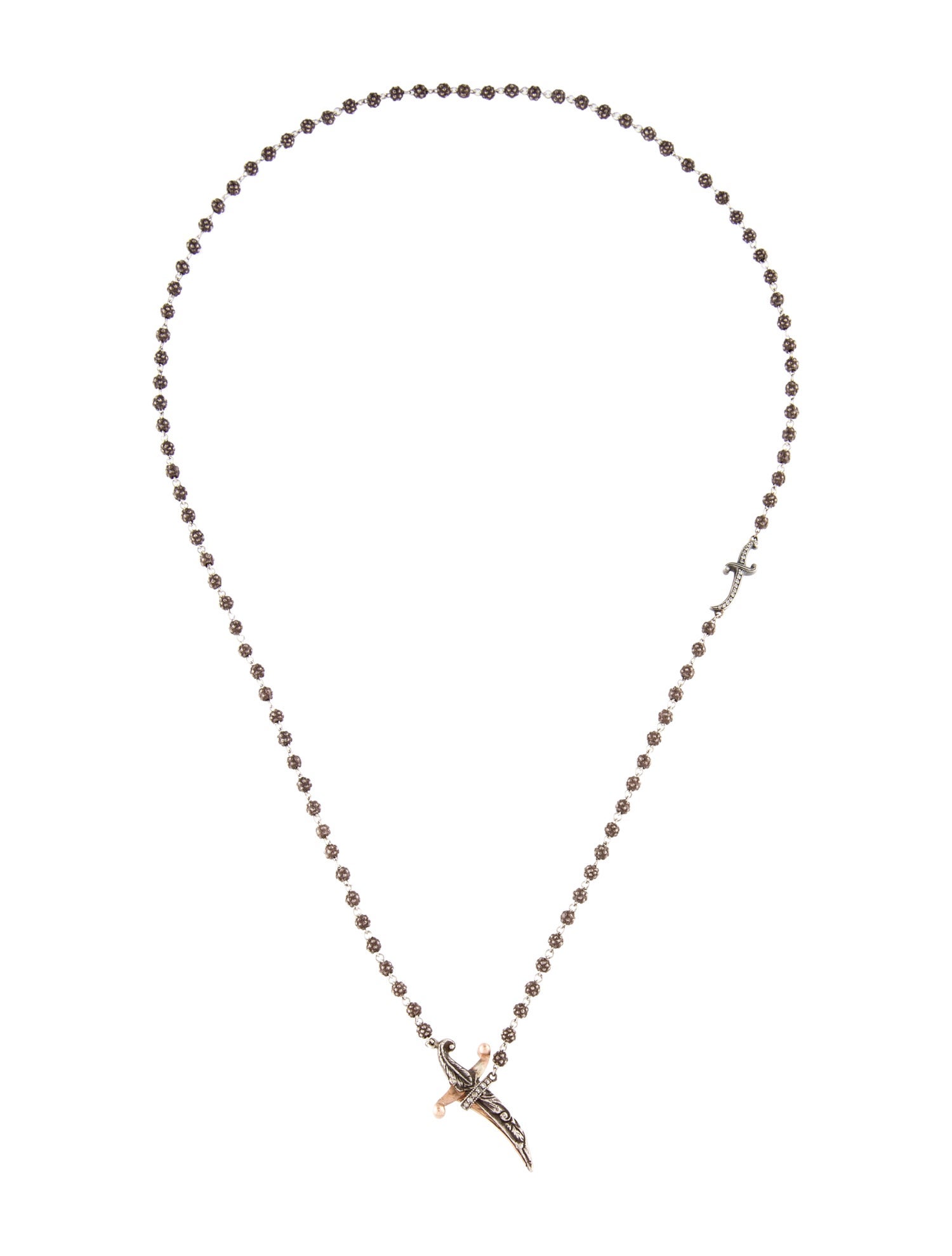 Sevan Biçakci Diamond Rosary Bead Dagger Necklace