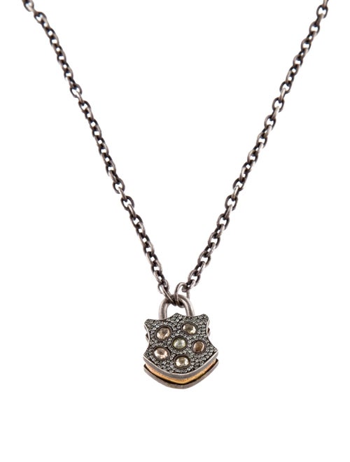 Sevan Biçakci Diamond Two-Tone Padlock Pendant Necklace