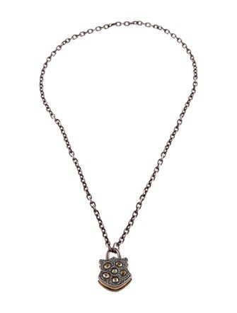 Sevan Biçakci Diamond Two-Tone Padlock Pendant Necklace