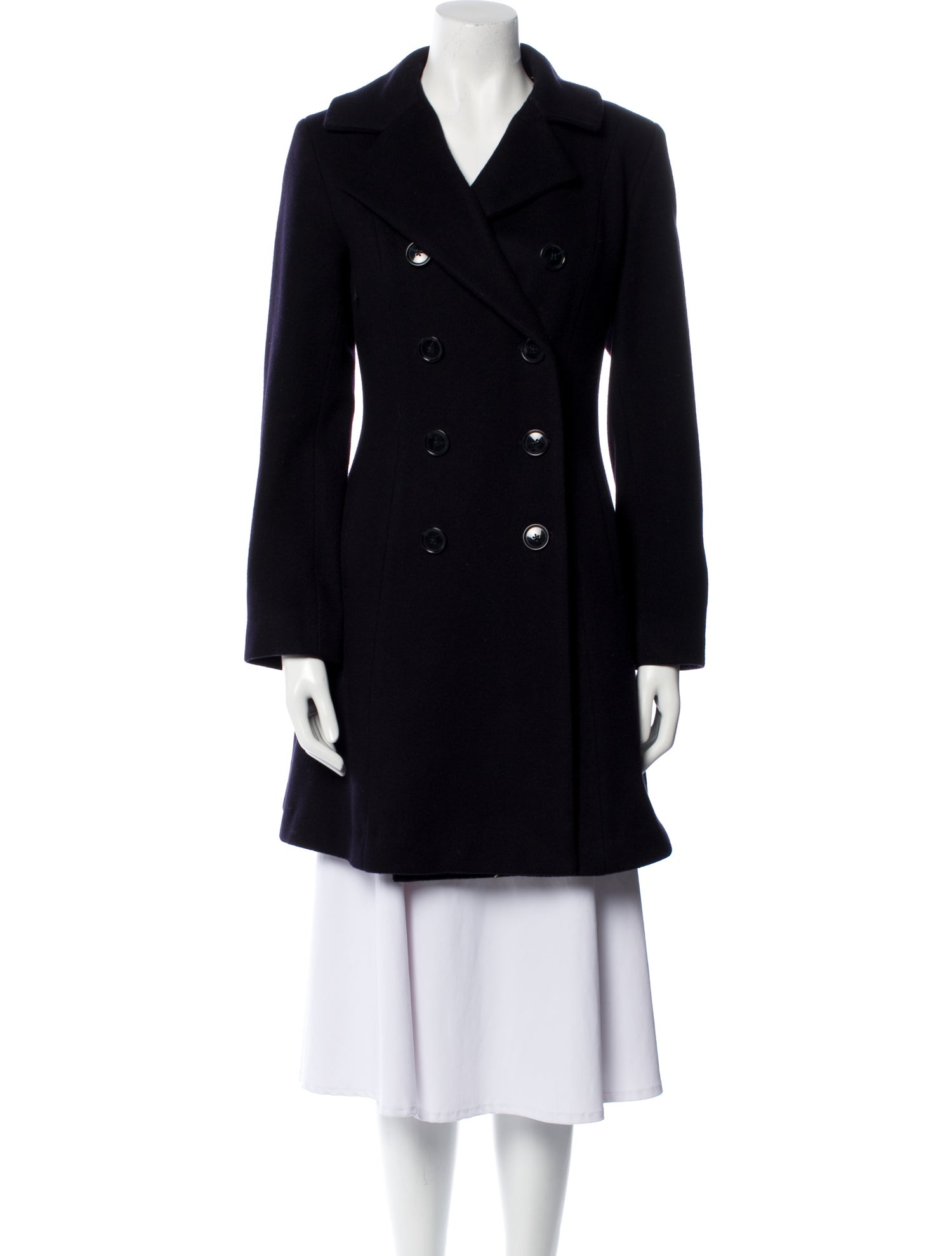 Sofia Cashmere Wool Peacoat