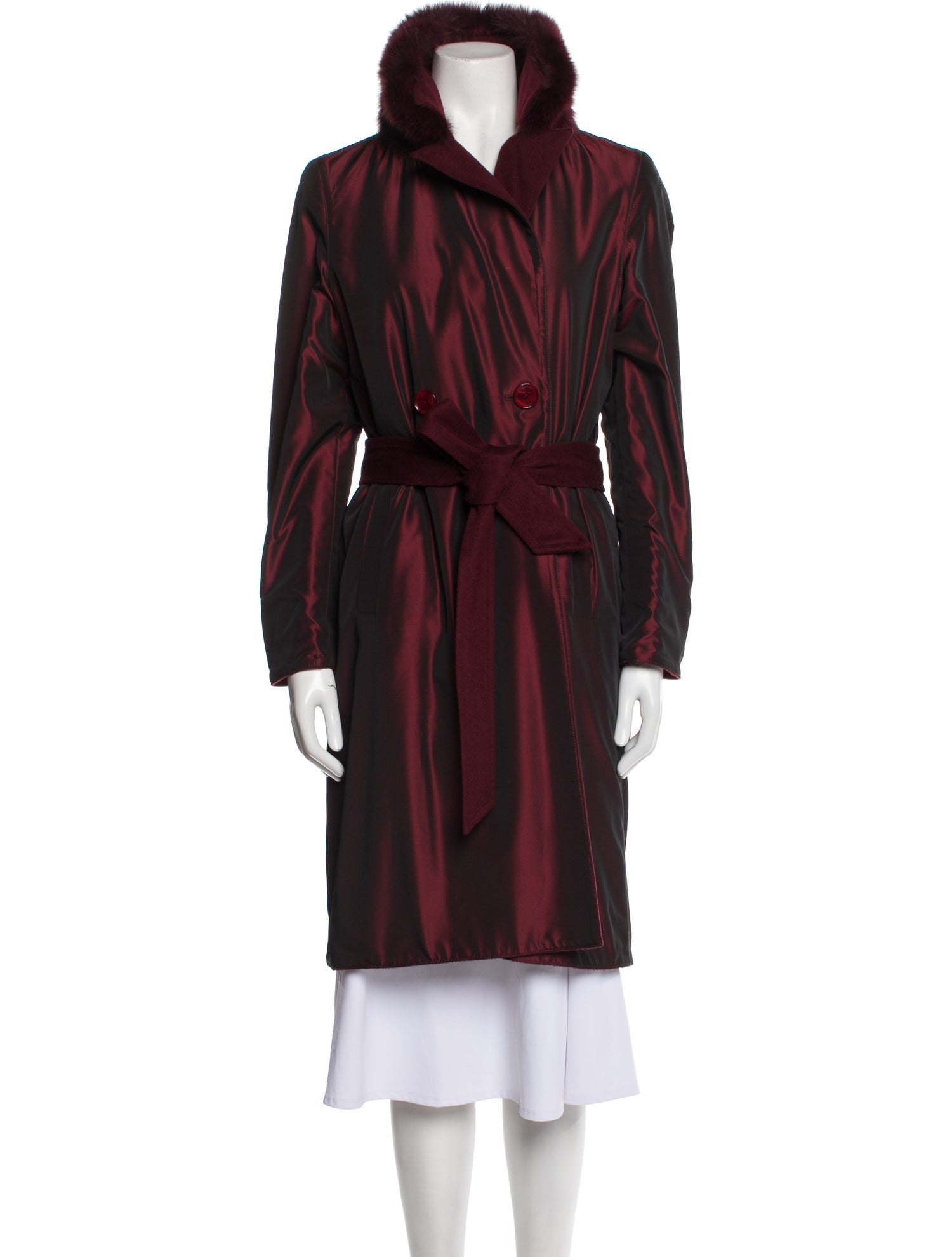 Sofia Cashmere Wool Fur Coat w/ Tags