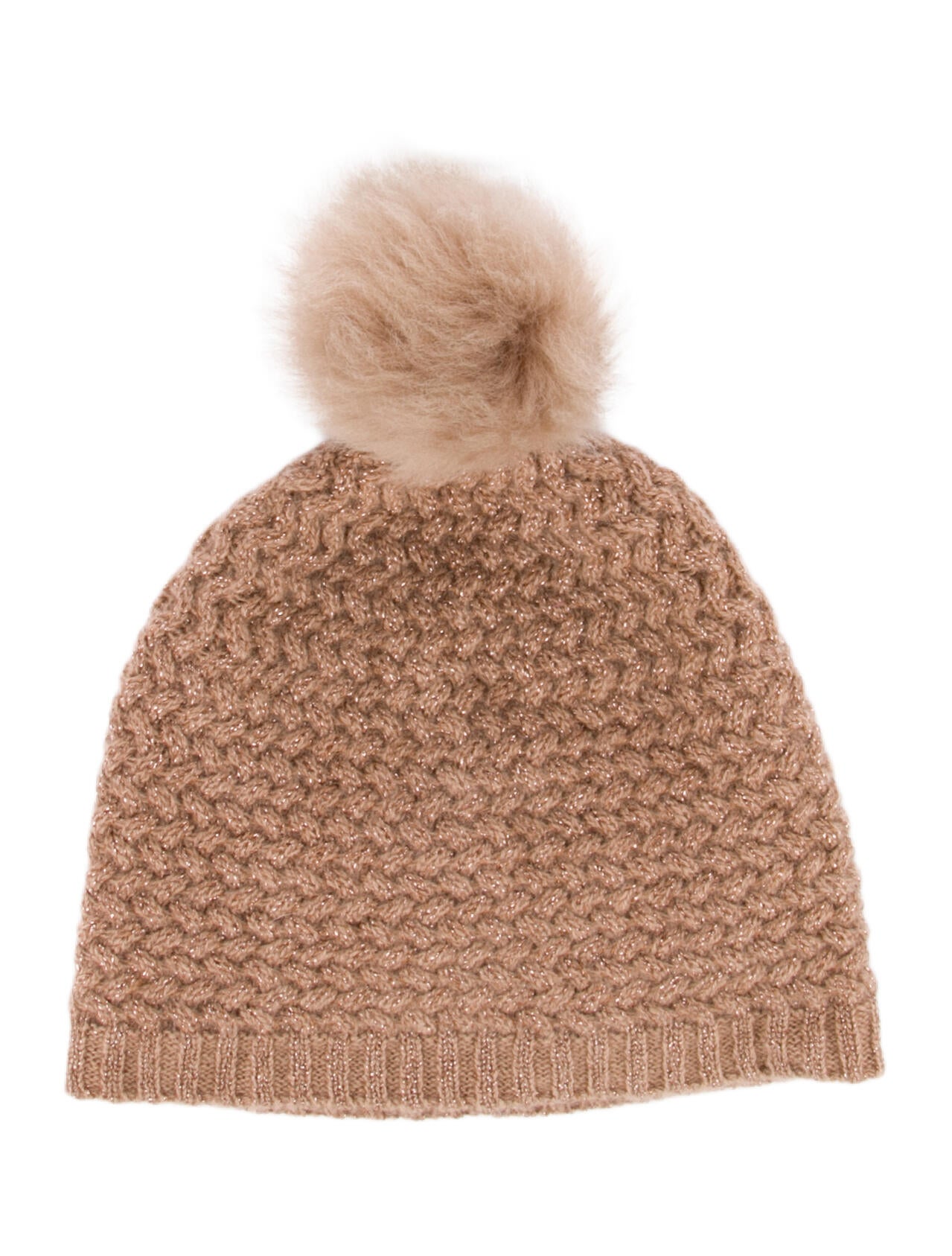 Sofia Cashmere Sparkle Accent pom accent beanie w/ Tags