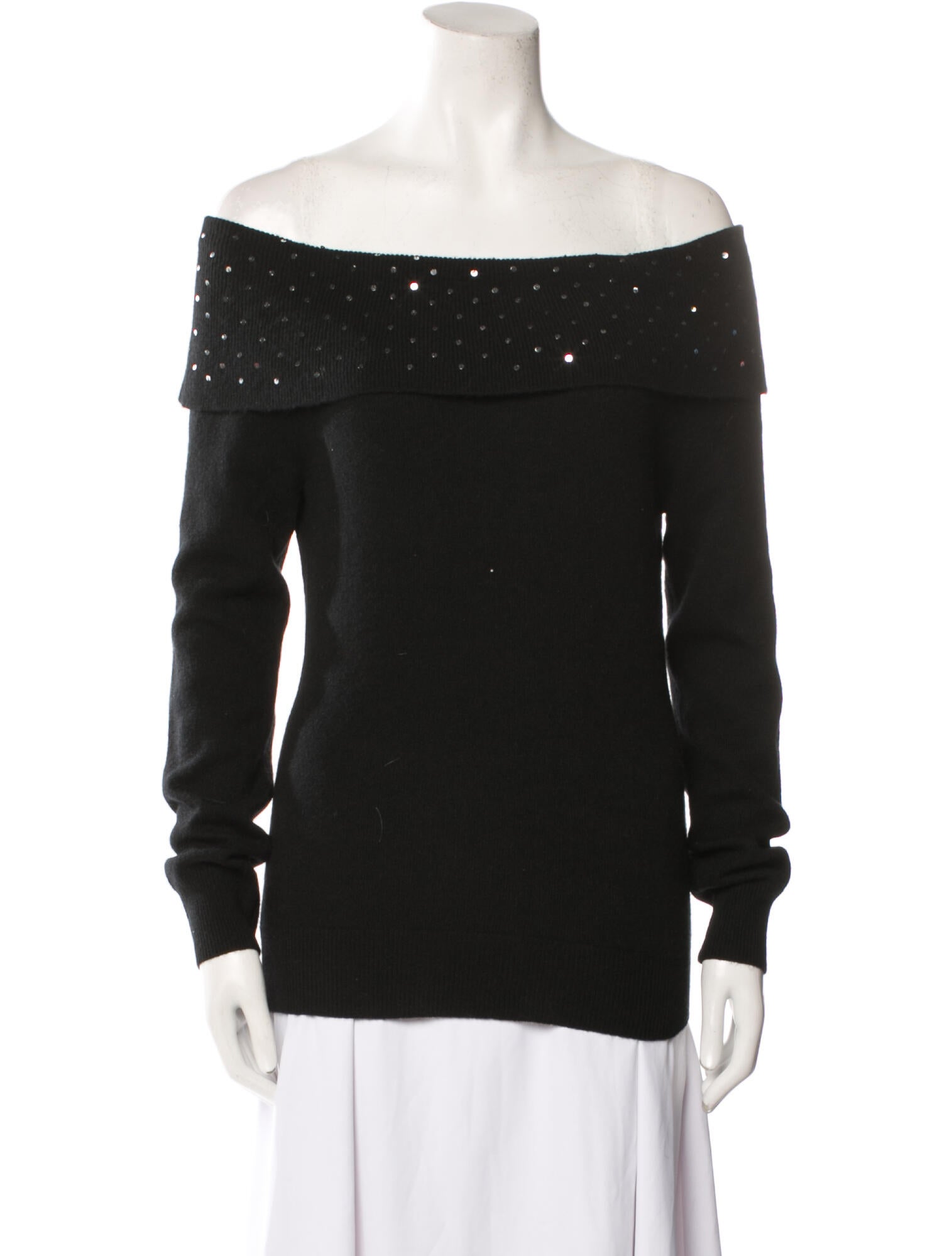 Sofia Cashmere Cashmere Off-The-Shoulder Sweater