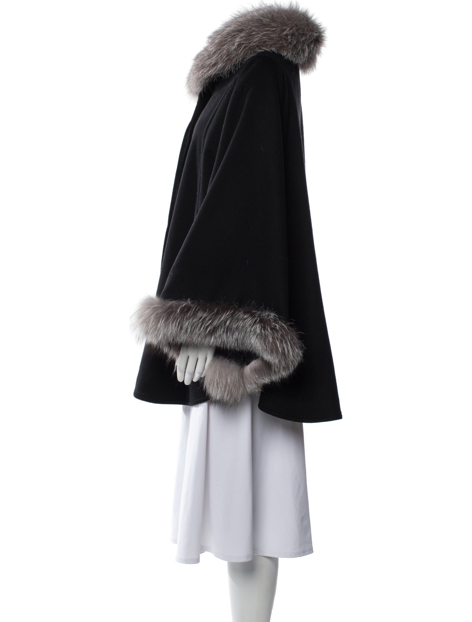 Sofia Cashmere Wool Fur Coat