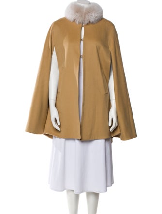 Sofia Cashmere Wool Fur Coat