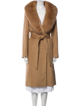 Sofia Cashmere Wool Fur Coat