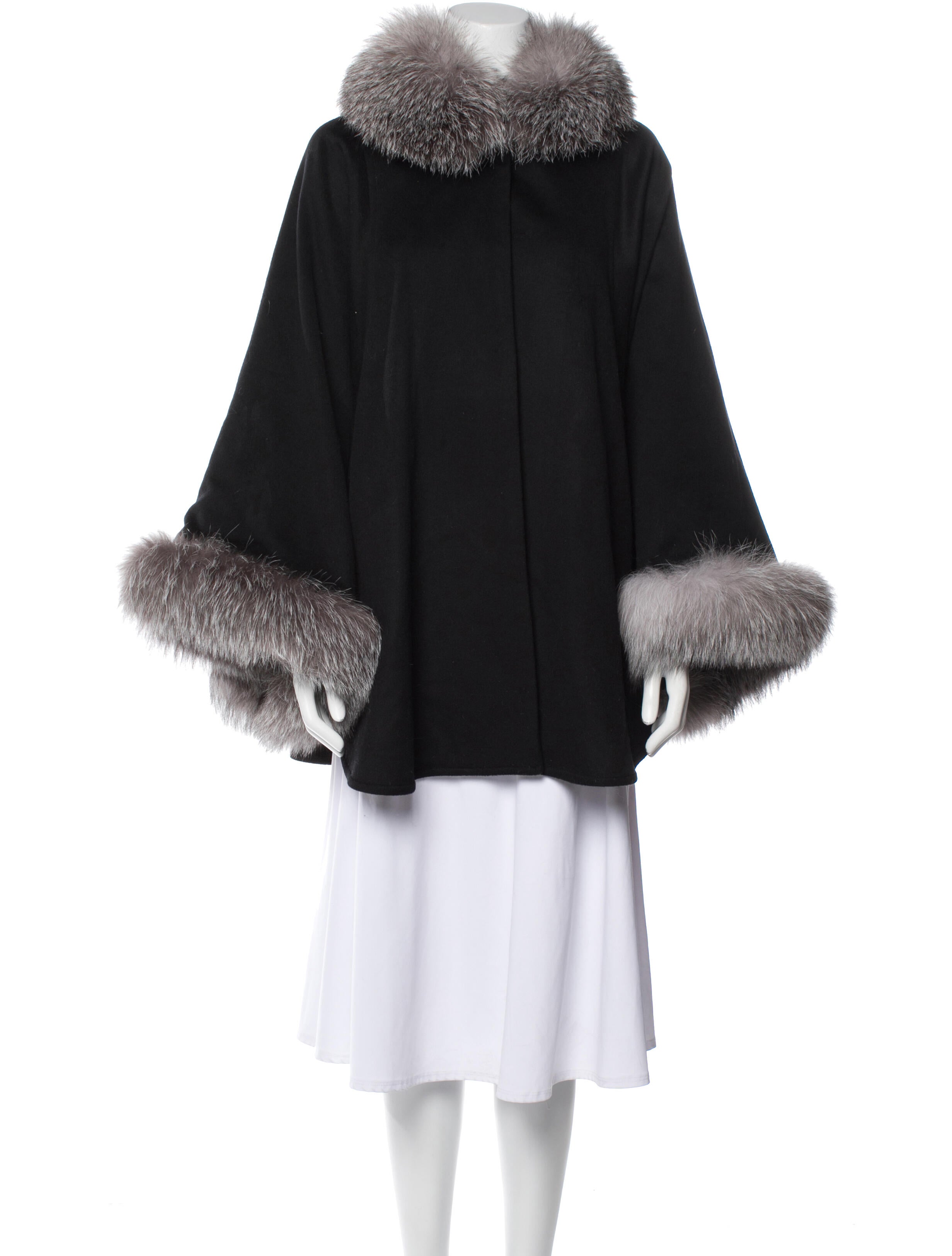 Sofia Cashmere Wool Fur Coat