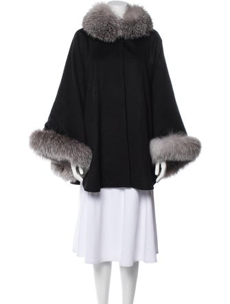 Sofia Cashmere Wool Fur Coat