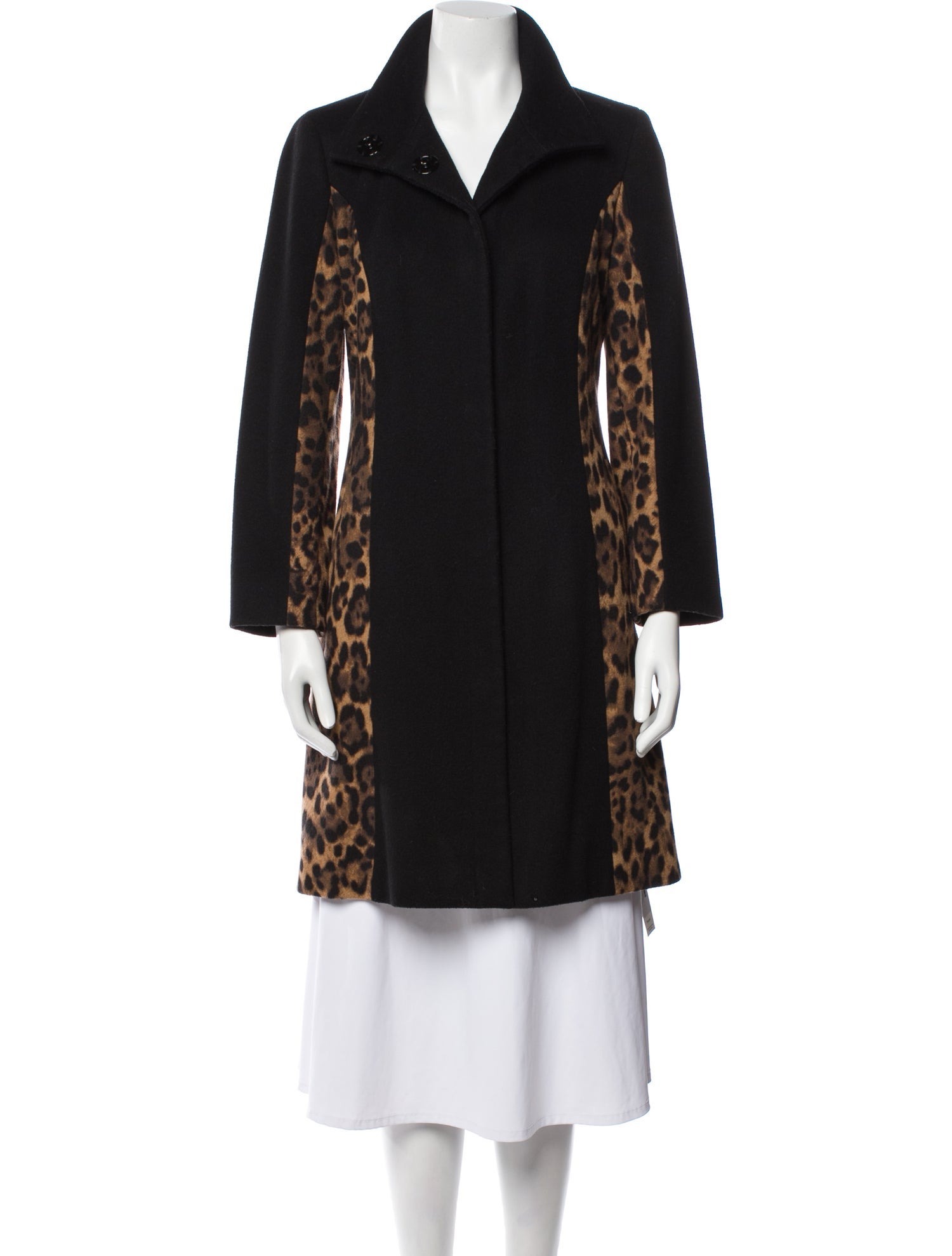 Sofia Cashmere Wool Faux Fur Coat