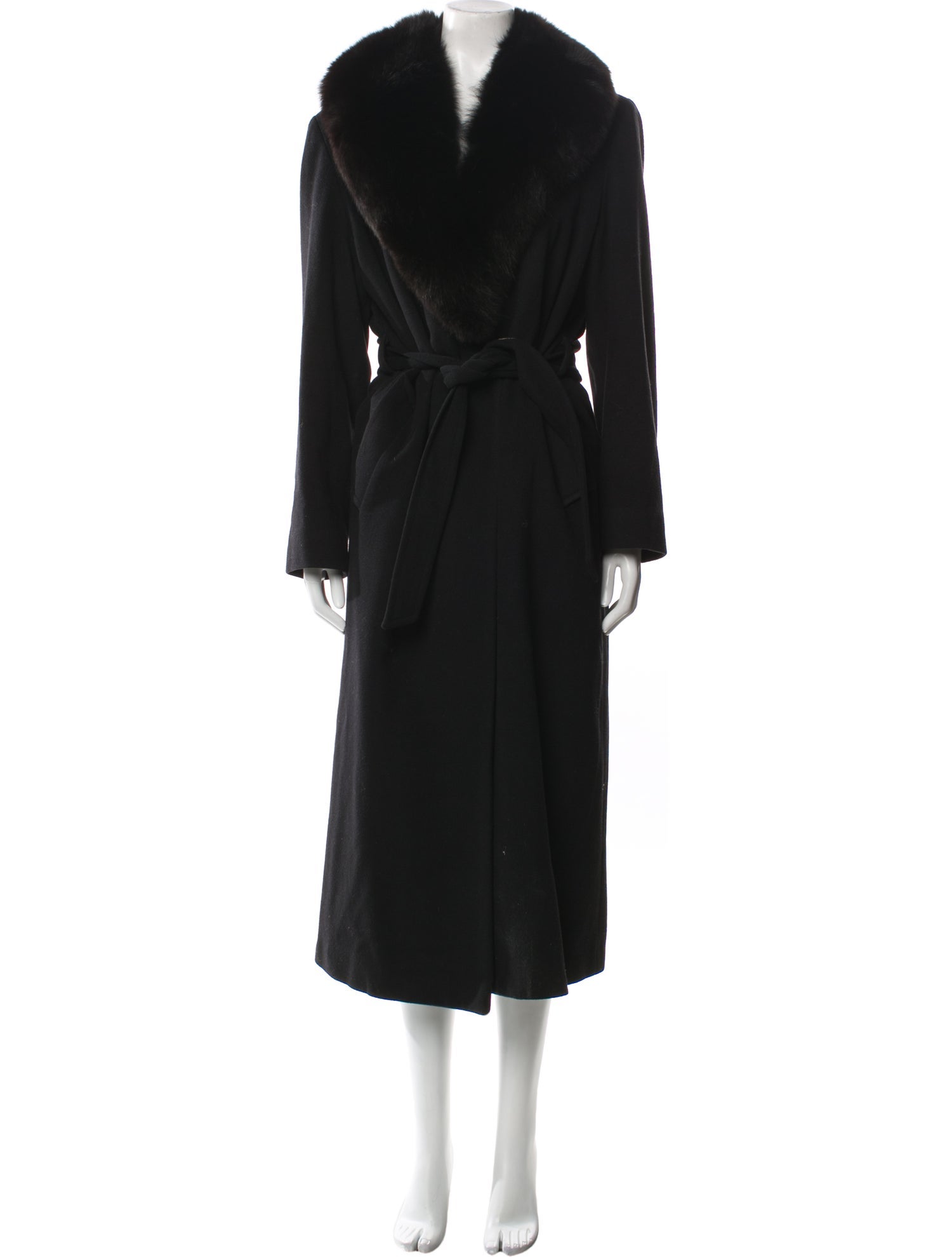 Sofia Cashmere Wool Faux Fur Coat