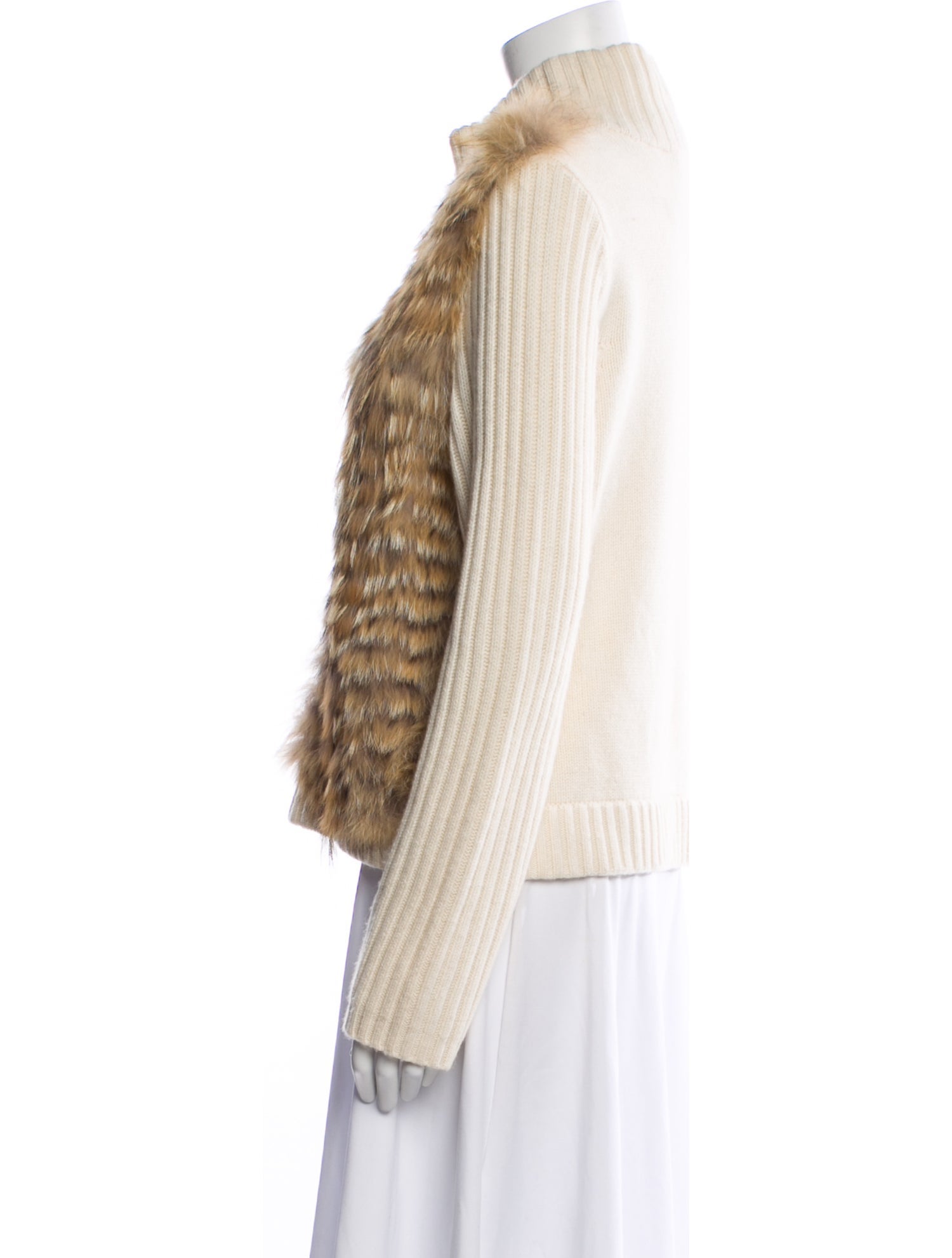 Sofia Cashmere Cashmere Printed Faux Fur Jacket