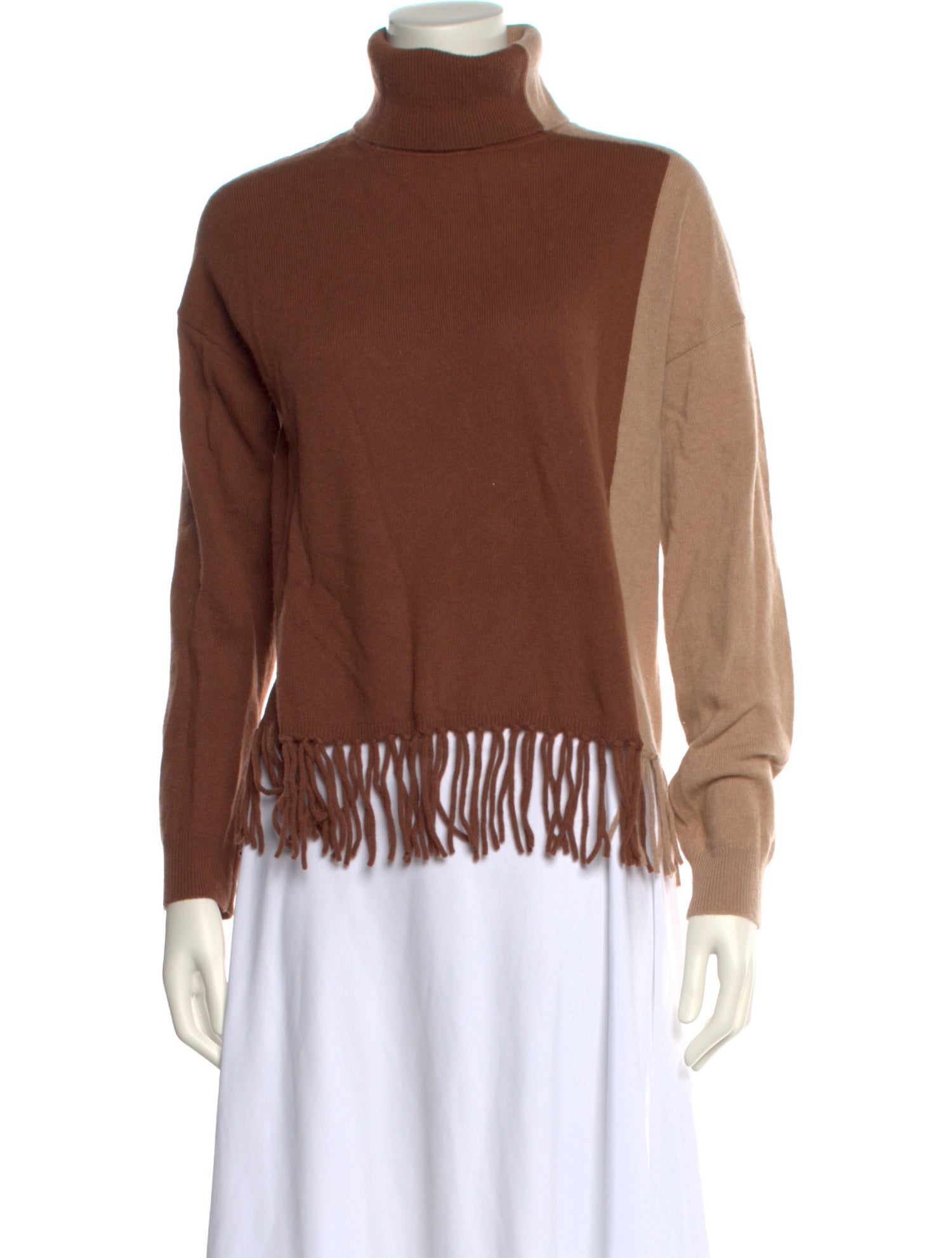 Sofia Cashmere Cashmere Colorblock Pattern Sweater