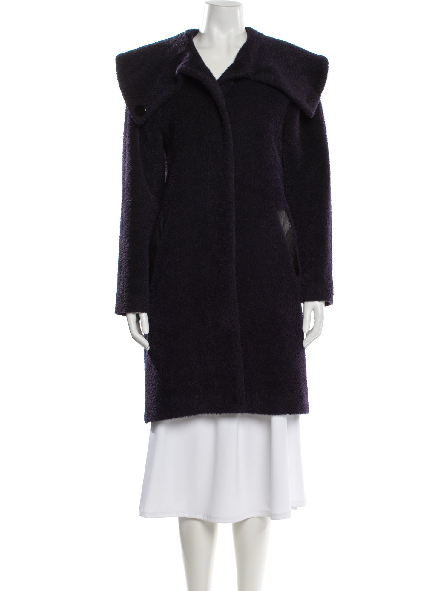 Sofia Cashmere Wool Faux Fur Coat