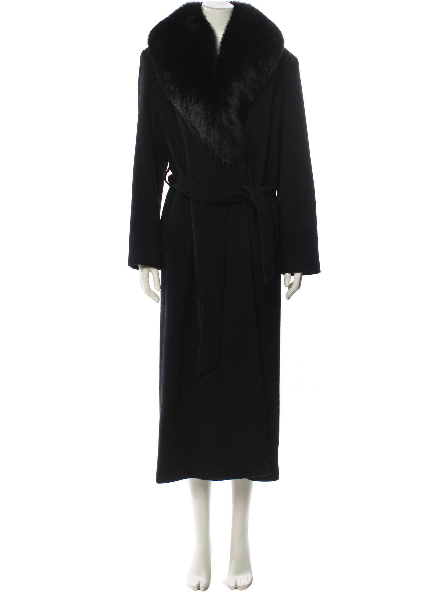 Sofia Cashmere Wool Fur Coat