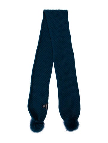 Pre-owned Sofia Cashmere Cashmere Scarf In Blue