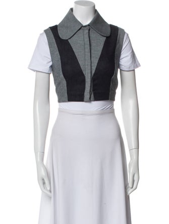 Tolu Coker Colorblock Pattern Vest