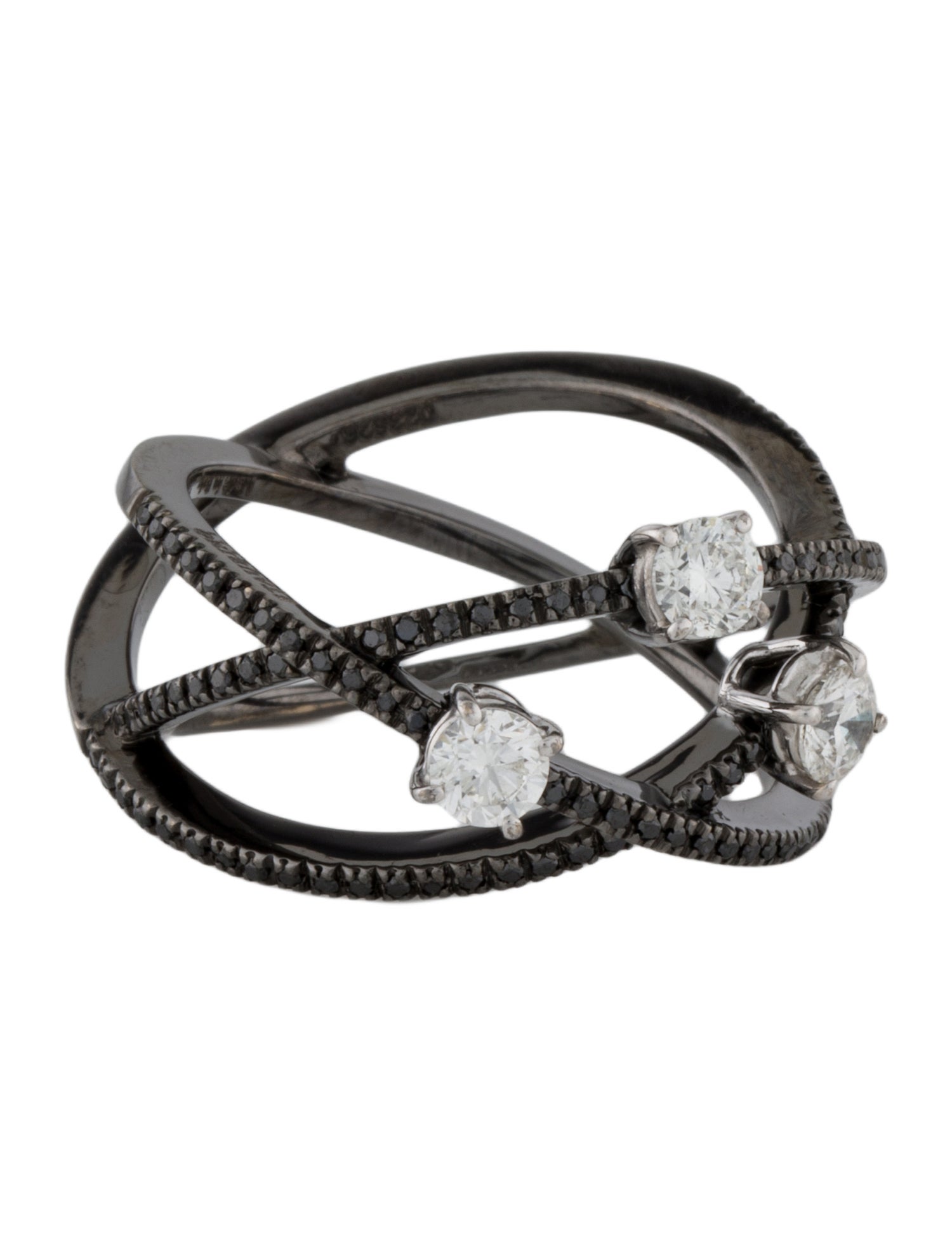 Staurino Fratelli 18K 1.22ctw Diamond Spaghetti Ring