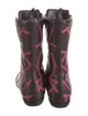Salvatore Ferragamo x Yohji Yamamoto Leather Printed Lace-Up Boots