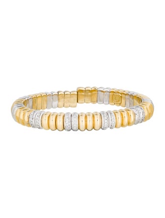 Sidney Garber 18K Diamond Bangle Bracelet