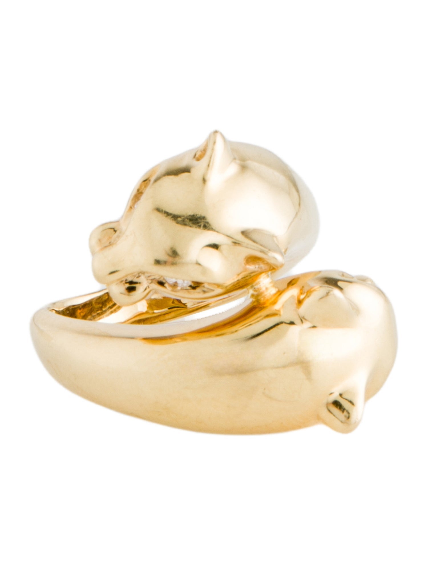 Sidney Garber 18K Diamond Passionate Panther Ring