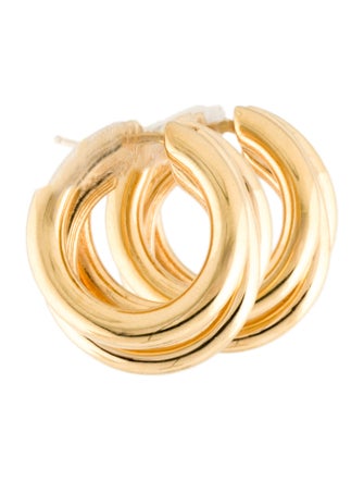 Sidney Garber 18K Triple Intertwined Hoop Earrings