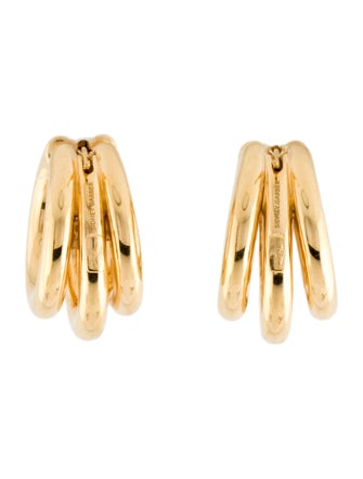 Sidney Garber 18K Triple Intertwined Hoop Earrings