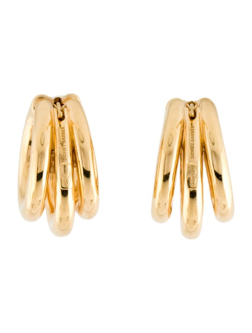 Sidney Garber 18K Triple Intertwined Hoop Earrings