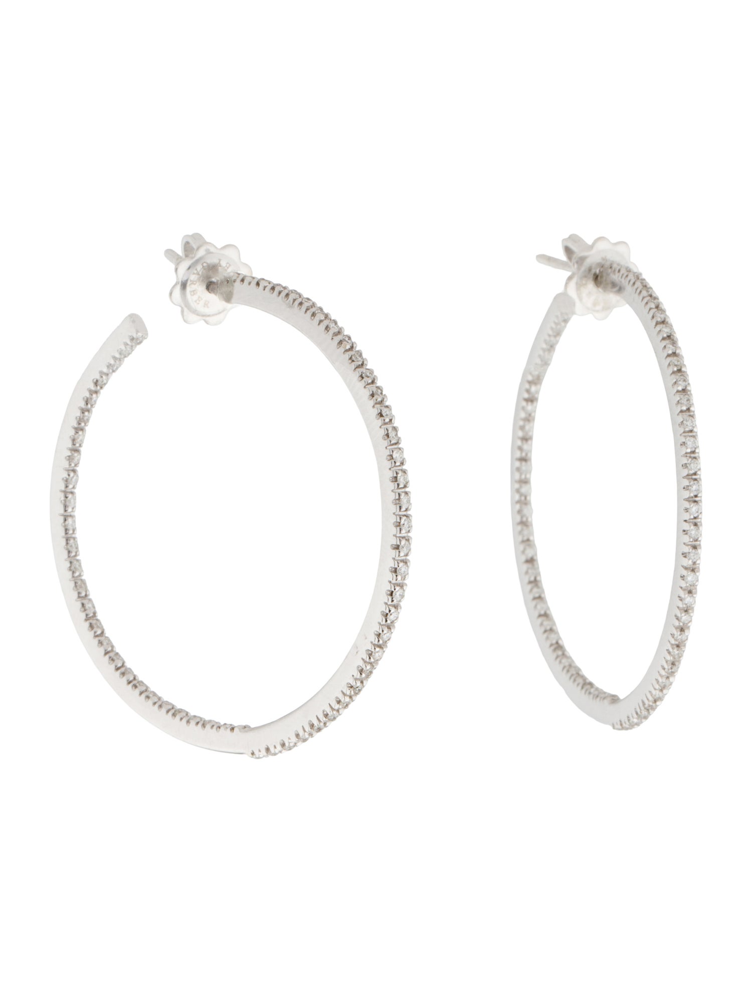 Sidney Garber 18K Diamond Small Perfect Hoop Earrings