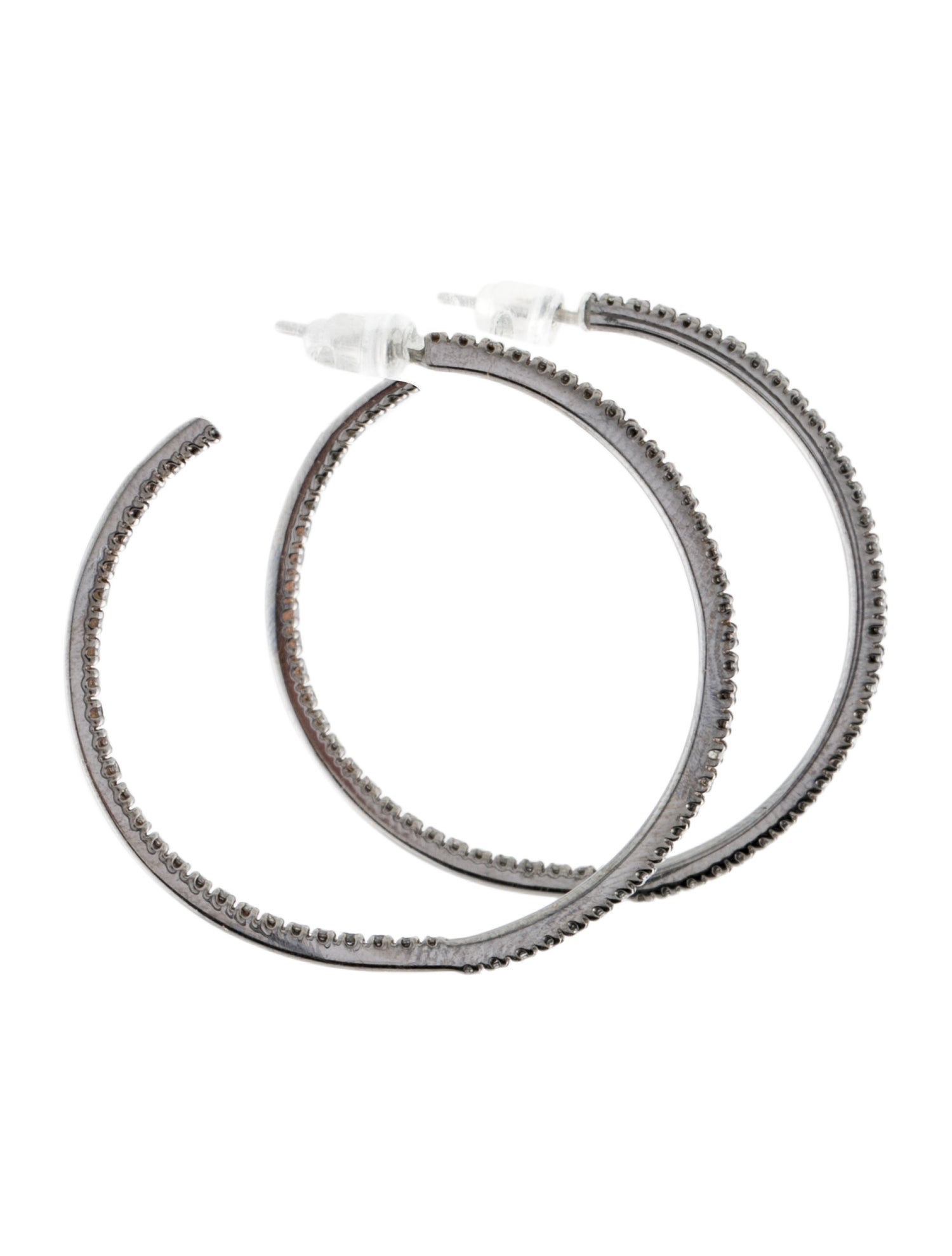 Sidney Garber 18K Diamond Perfect Hoop Earrings