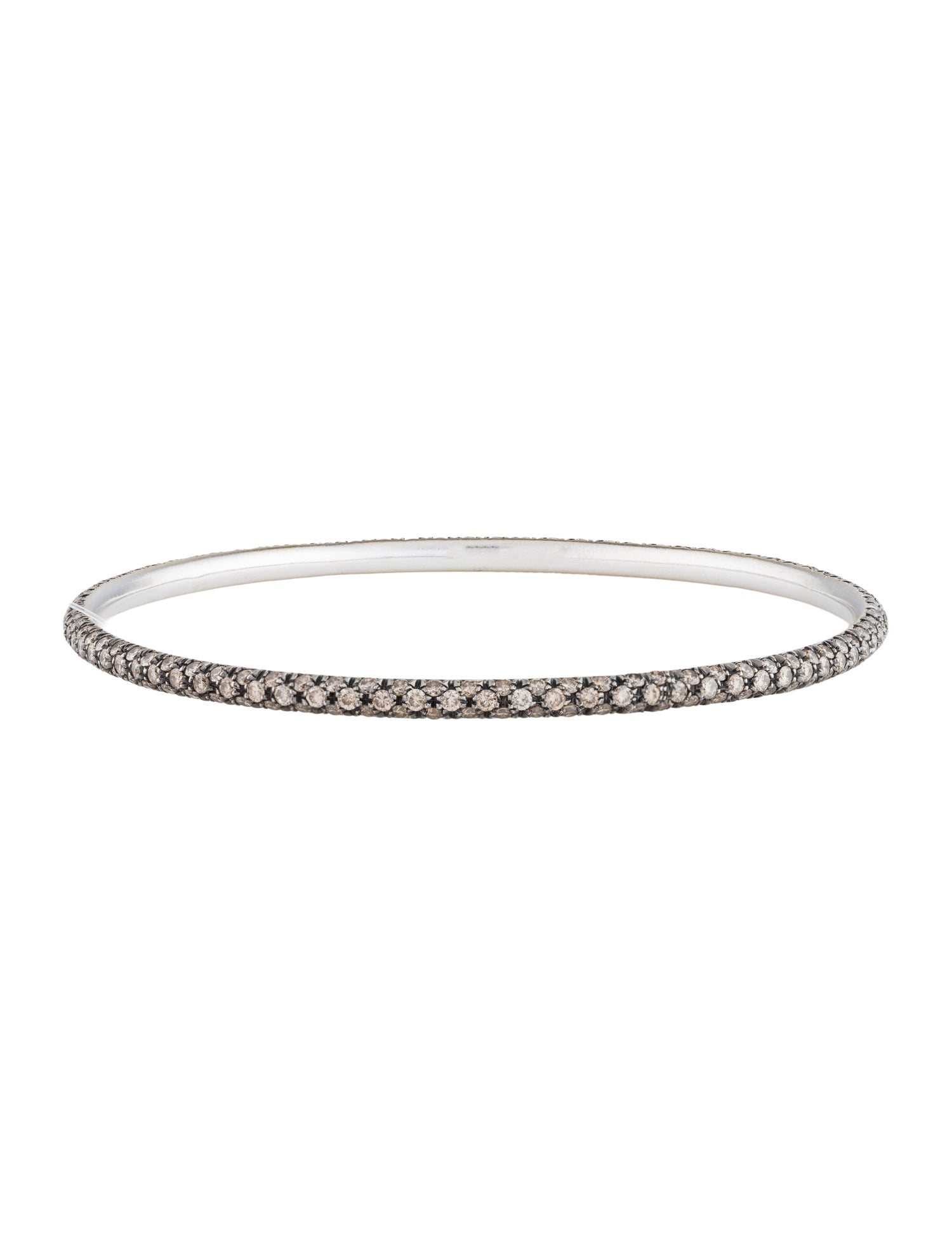 Sidney Garber 18K 3.64ctw Diamond Bangle Bracelet