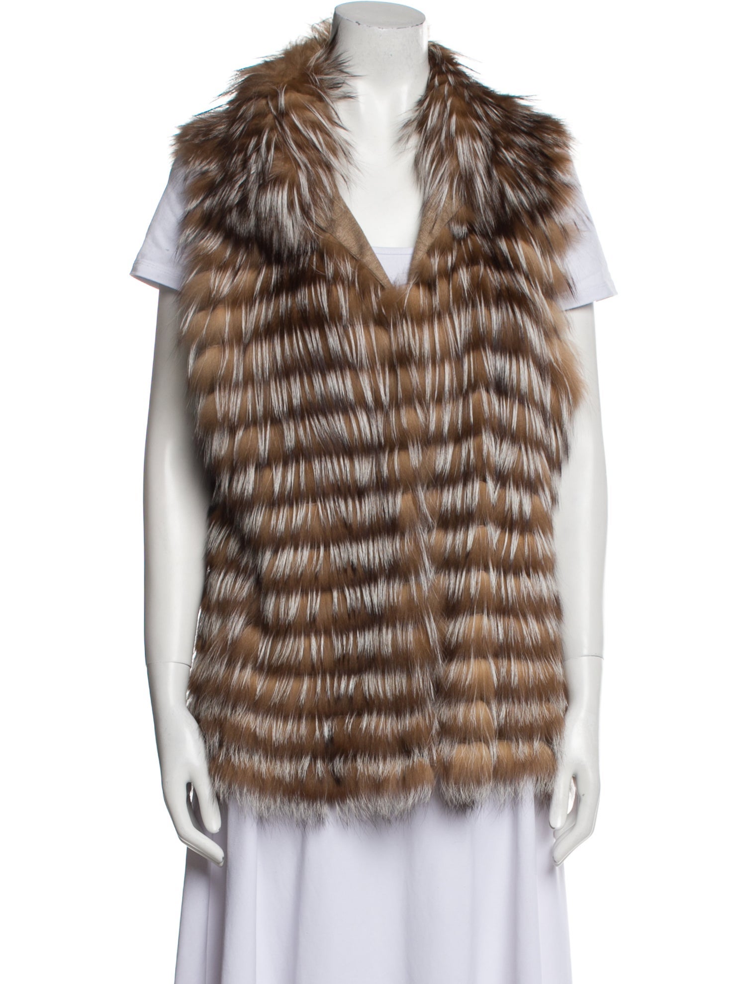 Saga Furs Fox Striped Fur Jacket