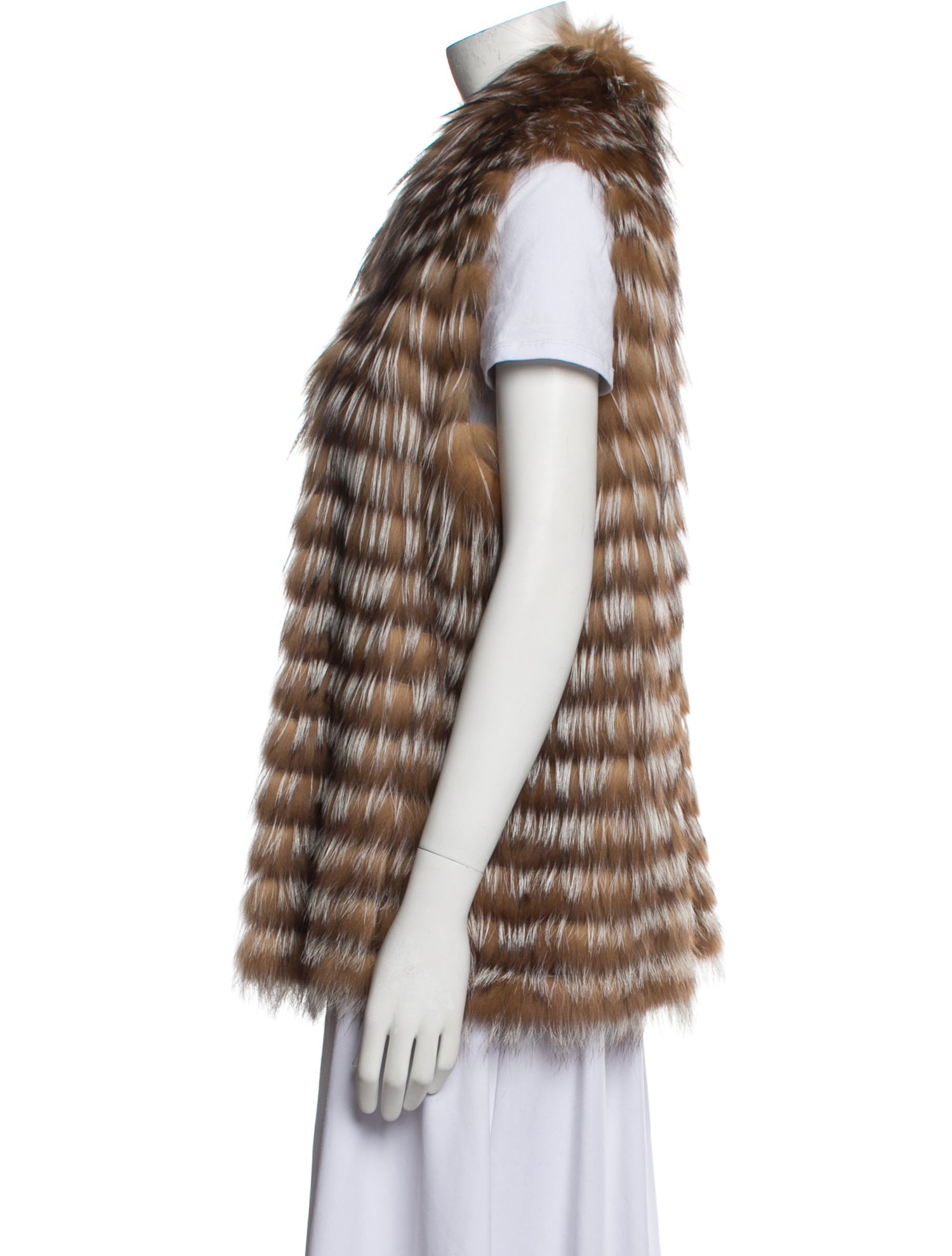 Saga Furs Fox Striped Fur Jacket