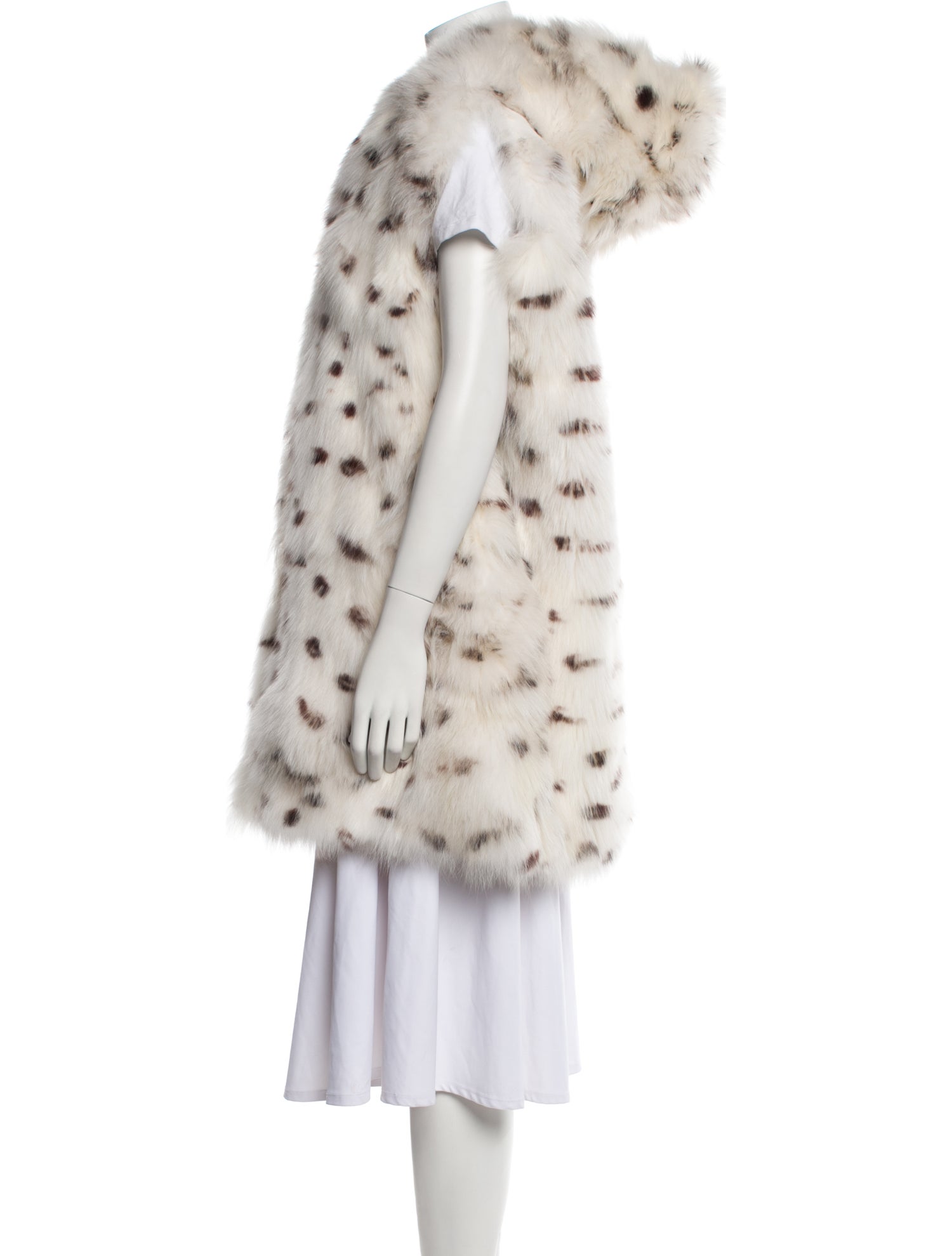 Saga Furs Fox Animal Print Fur Coat