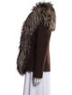 Saga Furs Cashmere Colorblock Pattern Faux Fur Jacket