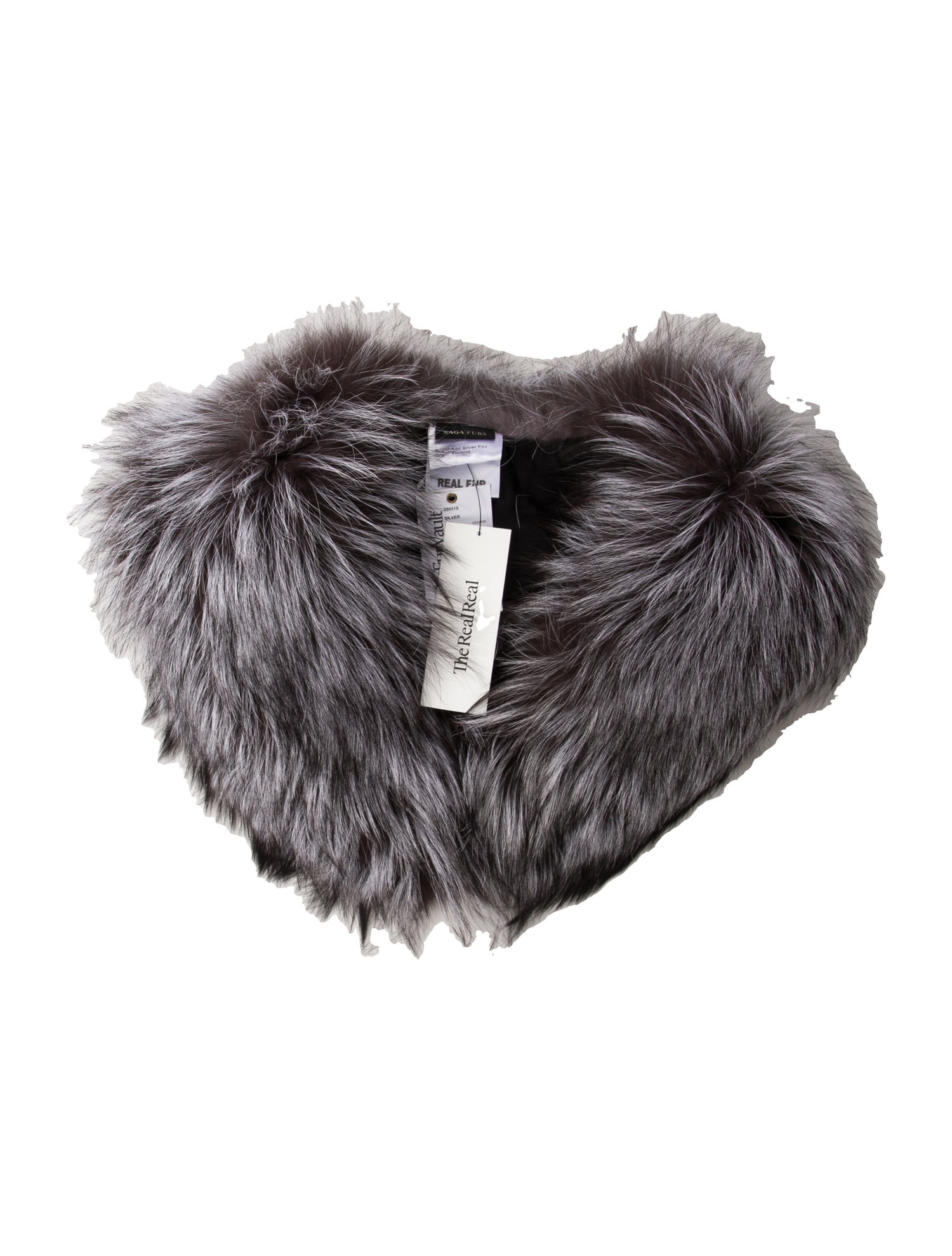 Saga Furs Gray Fox Stole w/ Tags